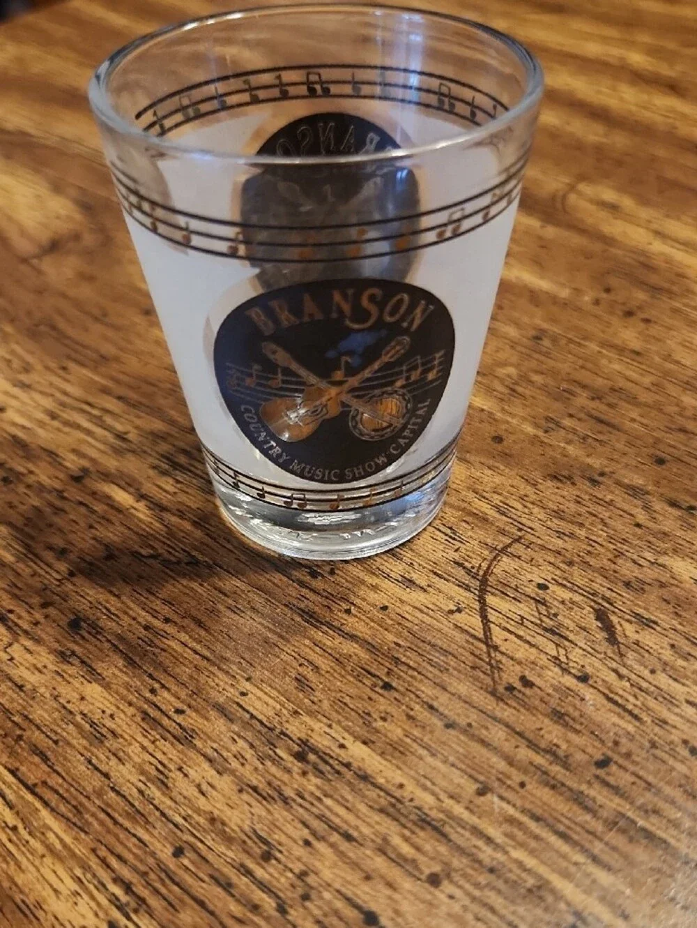 Branson Music City Shot Glass - Gold & Black Logo